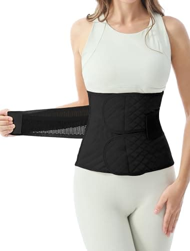 Allaugh Postpartum Belly Band for Women Abdominal Binder Post Surgery C Section Waist Trainer Soft Fabric Abdominal Wrap for All Day Comfort NonItchy After Birth Recovery Easy Put On and Take Off