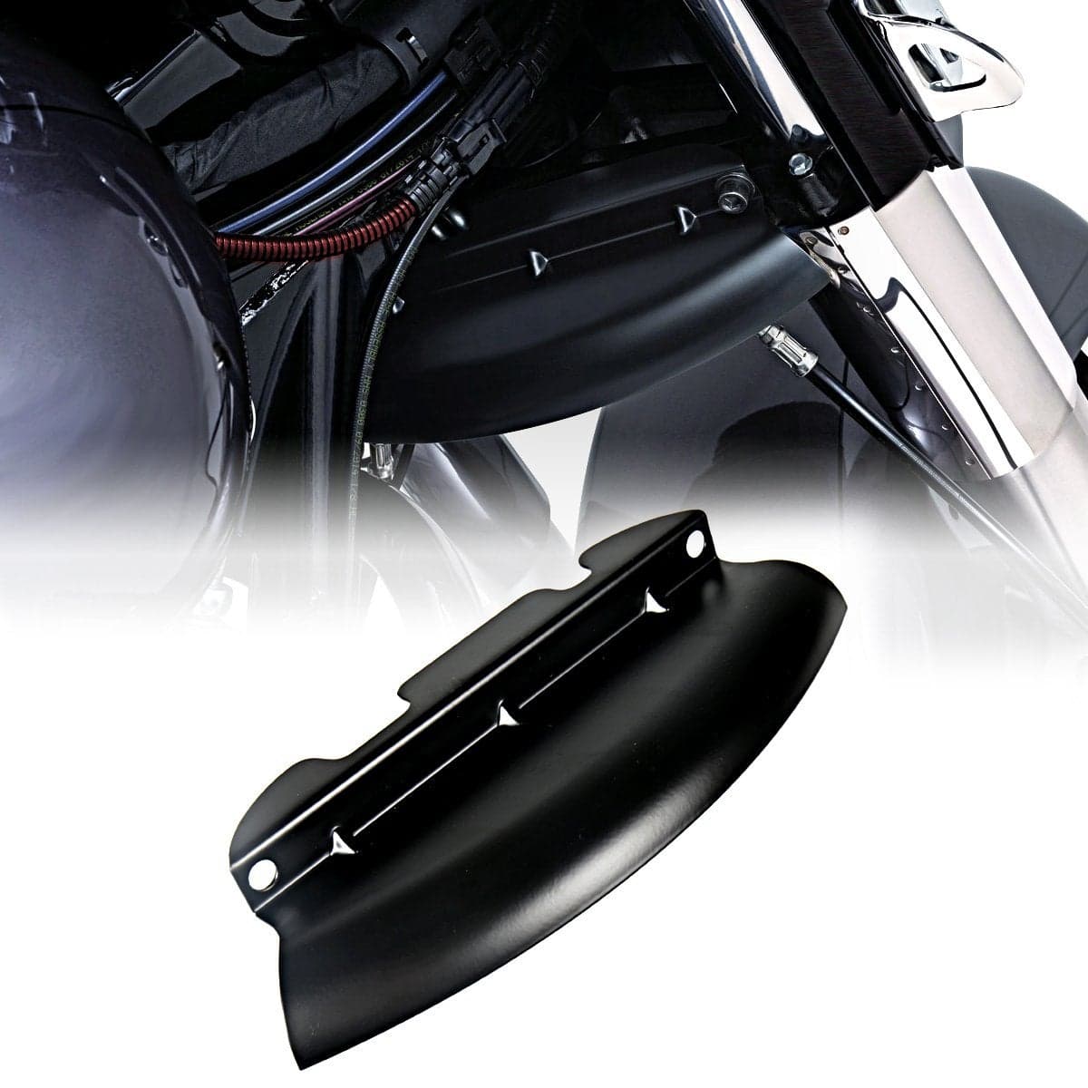 Black Lower Triple Tree Wind Deflector for Harley Touring Electra Street Glide 20142023 Models
