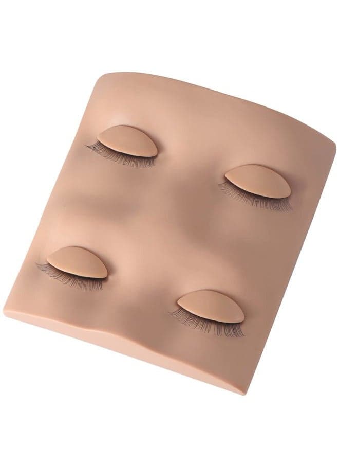 Lash Mannequin Head with 2 Pairs of Removable Practice Eyelids, Realistic Eyelash Mannequin Head, Soft-Touch Lash Extension Supplies for Practice