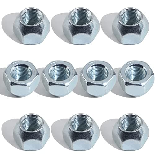iBroPrat 10pcs 1/2-20 Inch Trailer Lug Nuts Zinc Plated 509 Tire Lugs Wheel Nuts 50-53911 Open End Acorn Lug Nuts for 1/2" Wheel Lug Studs RV Truck Tire Bolt