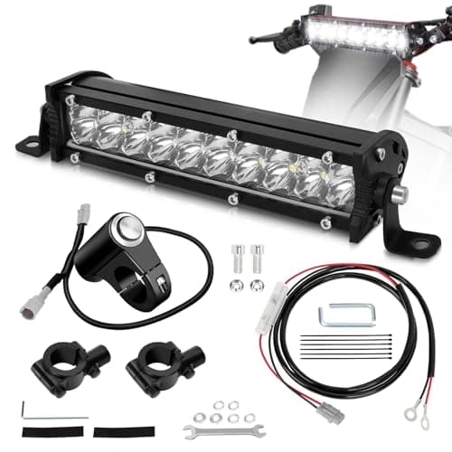 SHIQINHA Universal Dirt Bike Light Bar Wireless Kit for SSR110 CRF110 KLX110 140 KX250 TTR110 YZ125 Waterproof Motorcycle LED Headlight Bar for 78 Handlebar Ebike Mini Bike ATV Dirtbike Accessory