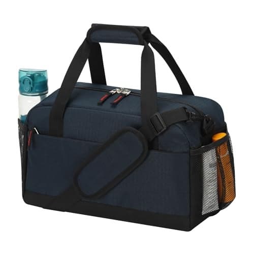 THSOGO Small Gym Bag with Wet Pocket 14 inch Mini Duffle Bag for Men Women Lightweight Carry On Bag for Travel Sport Navy Blue