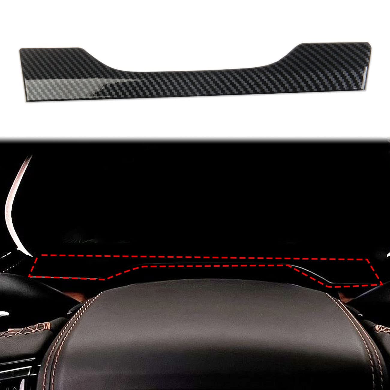 Carbon Fiber interior Dashboard Cover Trim For Jeep Grand Cherokee L 20212024 For Grand Cherokee 20222024