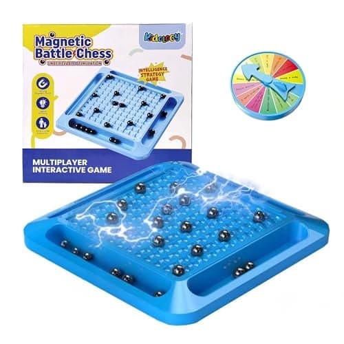 Kidology Magnetic Chess Toy with 20 Magnets for Kids Age 3+ Years | Family Fun & Strategy Board Game | Develop Intelligence | Table Top Puzzle Game for Kids & Adults