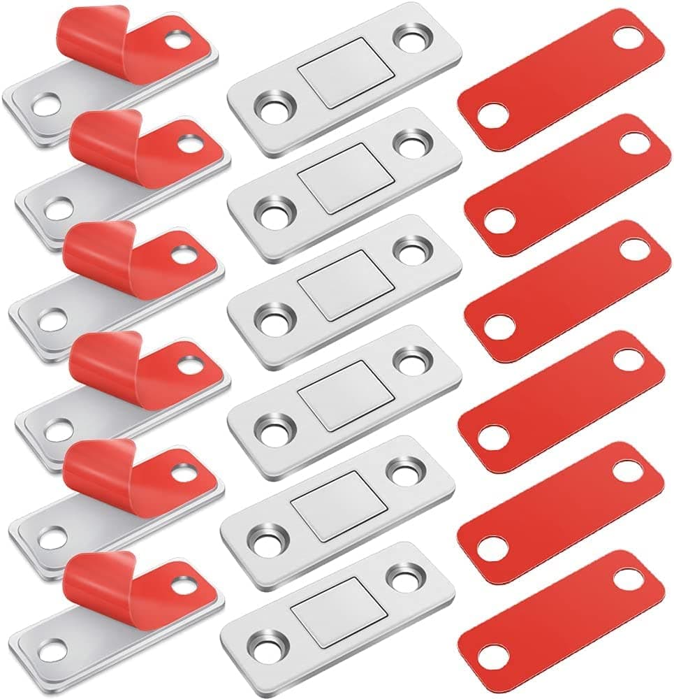 NILKANTH SHOPPERS Cabinet Magnetic Catch 6 Packs Thin Door Magnets Drawer Magnet Stainless Steel Magnetic Cabinet Latches Hardware for Sliding Door Window Kitchen Closet Cupboard Door Closer