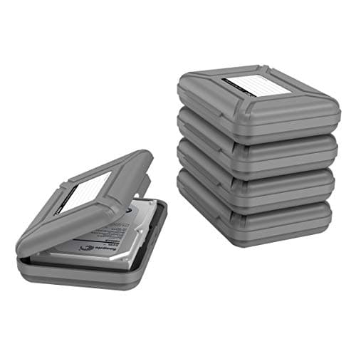 ORICO External Hard Drive Case for 35 Inch HDDSSD 5 Packs Portable Hard Drive Carrying Protective Storage Box AntiStatic and Shockproof PHX5S