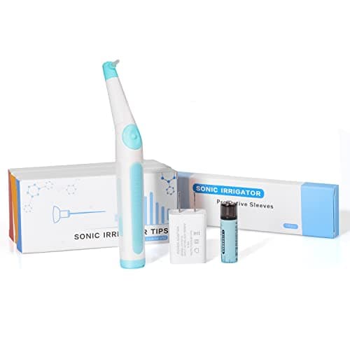 Single Button Endo Ultra Activator Irrigator with With 3 Size 60 Tips (Light Blue)