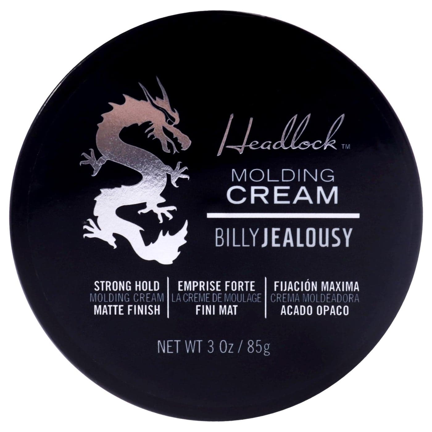 Billy Jealousy Headlock Hair Molding Cream, Hair Styling Cream for Men with Strong All-Day Hold, Natural Matte Finish Styling Agent for All Lengths, 3 Ounce