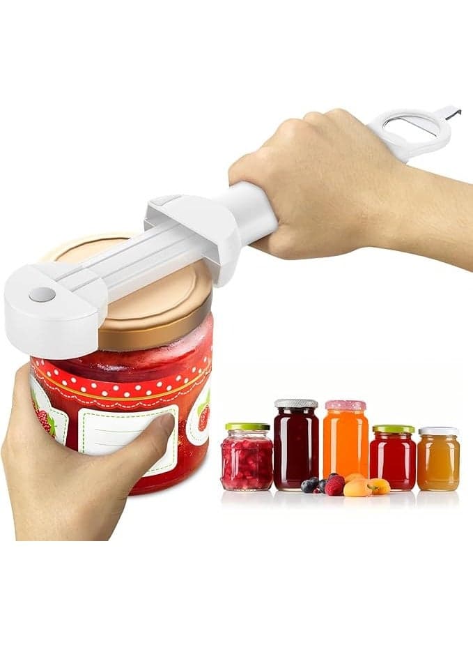 Jar Opener Bottle Opener for Seniors with Arthritis, Multi Retractable Magnetic Can Opener, Jar Grippers for Opening Jars, Kitchen Gadgets for Weak Hands and Senior Arthritis