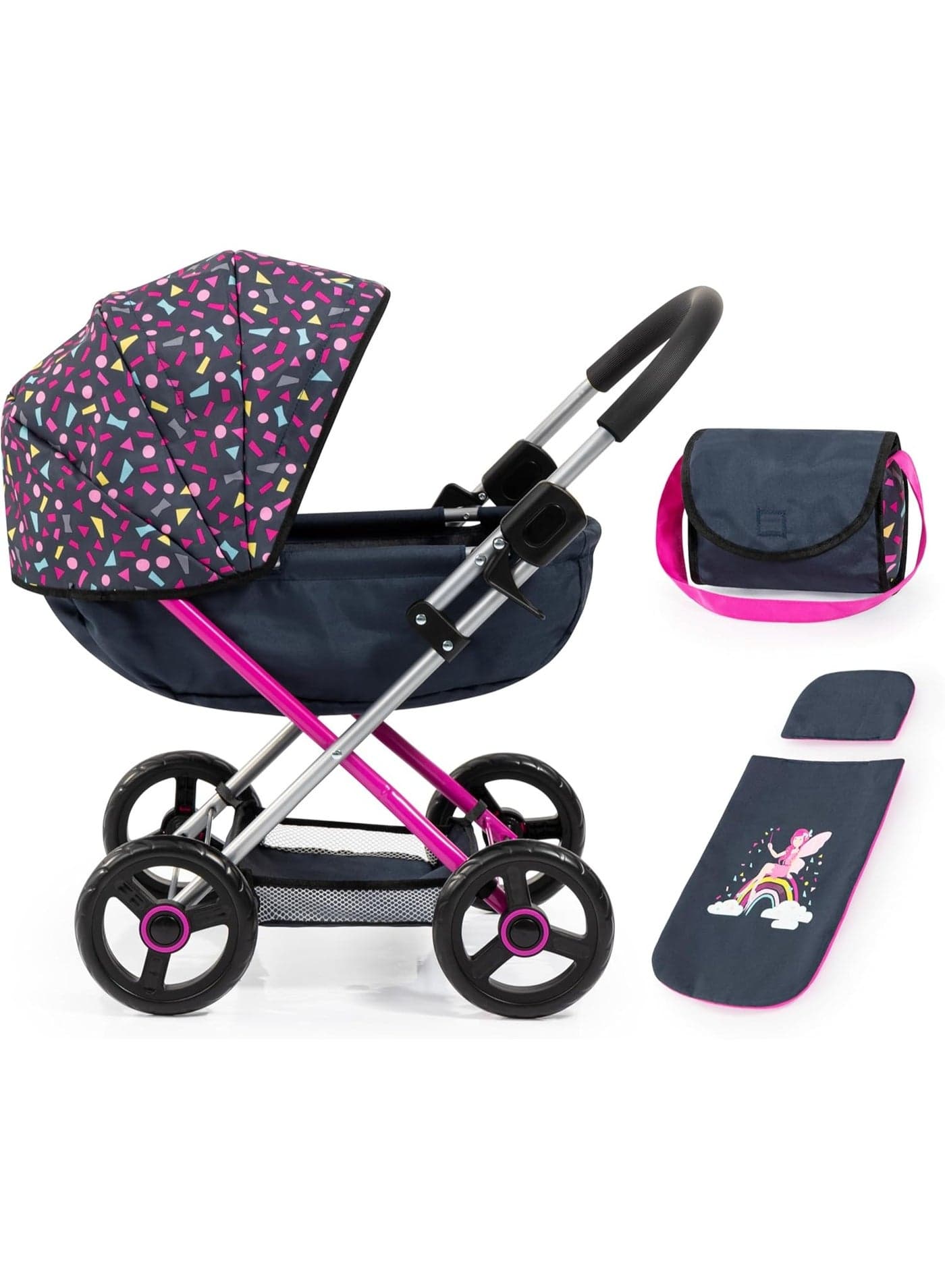 BAYER PRAM SET SMARTY FITS 46CM DOLLS