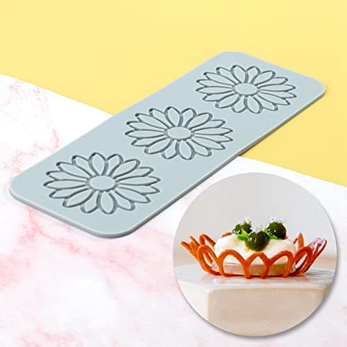 TUKE 3D Leaves Silicone Molds Flower Cake Fondant Mat Bee Leaf Pastry Moulds Rose Impression Chocolate Hollow Lace Mold Sunflower_904x32x012inch_F