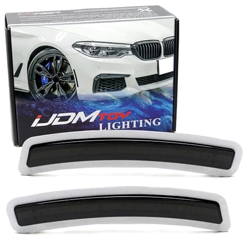iJDMTOY Euro BlackOut Smoked Front Bumper Side Marker Reflex Lens Compatible With BMW 201926 G20 3 Series 320i 330i 340i M340i 202026 G22 4 Series 420i 430i 440i M440i CoupeConvertible ONLY