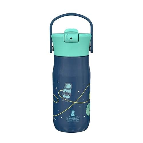 Zak Designs Harmony Kid Water Bottle Benefiting St Jude For Travel or At Home 14oz Stainless Steel is LeakProof When Closed and Vacuum Insulated Space
