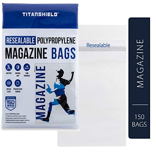 TitanShield Resealable Magazine Bags 834 X 1118 with 112 Flap 150Count