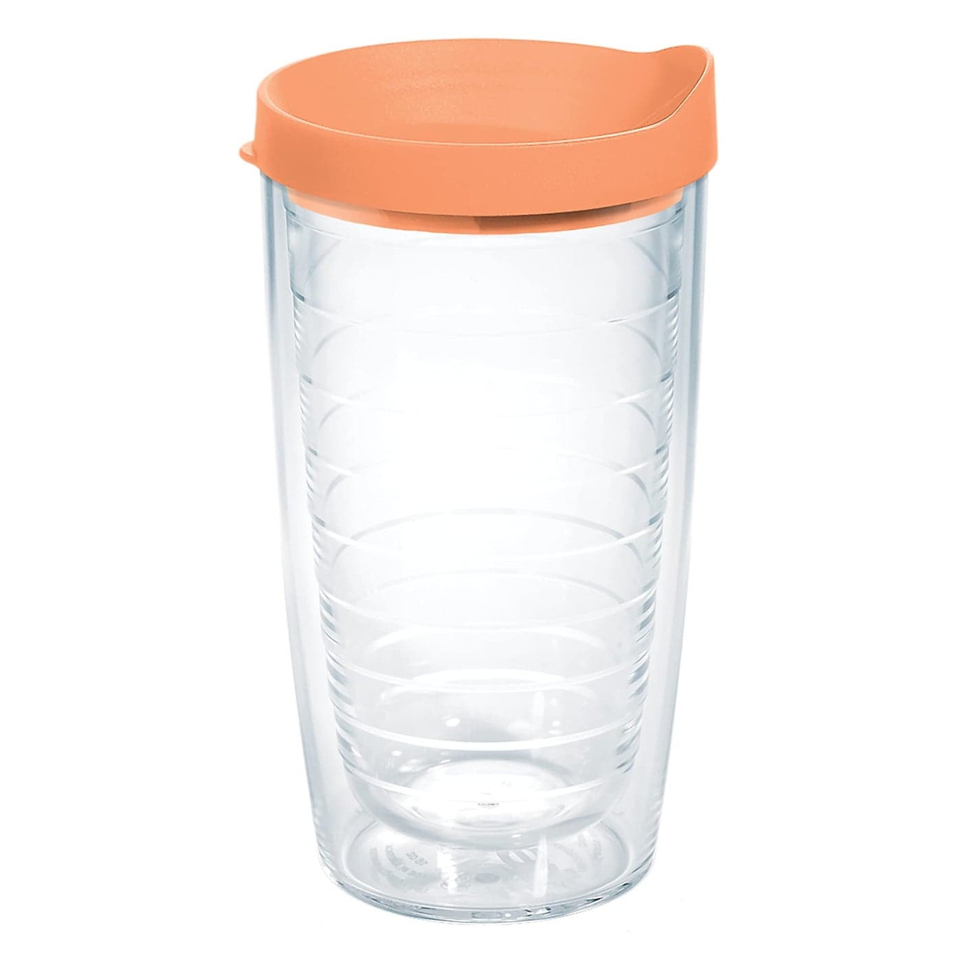 Tervis Clear Colorful Lidded Made in USA Double Walled Insulated Tumbler Travel Cup Keeps Drinks Cold Hot 16oz Citrus Sunrise Lid