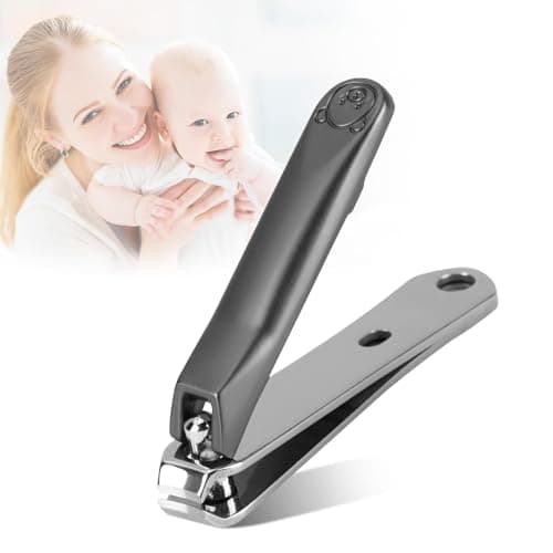 Liqqlex Kids Nail Clippers for Infants Toddlers and Kids Small Jaw Nail Trimmer Precision Grooming Tool for Babys Tiny Fingernails and Toenails Stainless Steel Clippers for Child Care Black