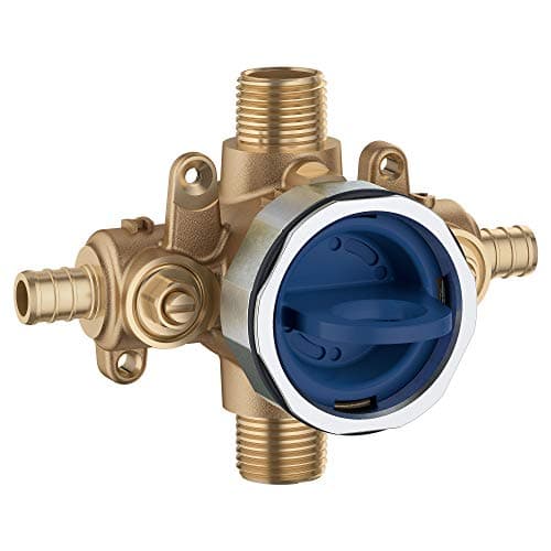 GrohSafe 3.0 Pressure Balance Valve Rough with Flush Plug with PEX Crimp Outlets with Service Stops, Unfinished