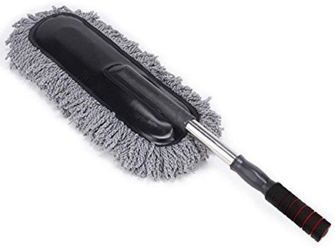 Alexvyan Microfiber Flexible Duster Car Wash | Car Cleaning Accessories | Microfiber | Brushes | Dry/Wet Home, Kitchen, Office Cleaning Brush with Expandable Handle (Grey)