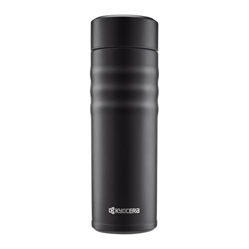 Kyocera Travel Mug with Twist Top, 17oz, Jet Black