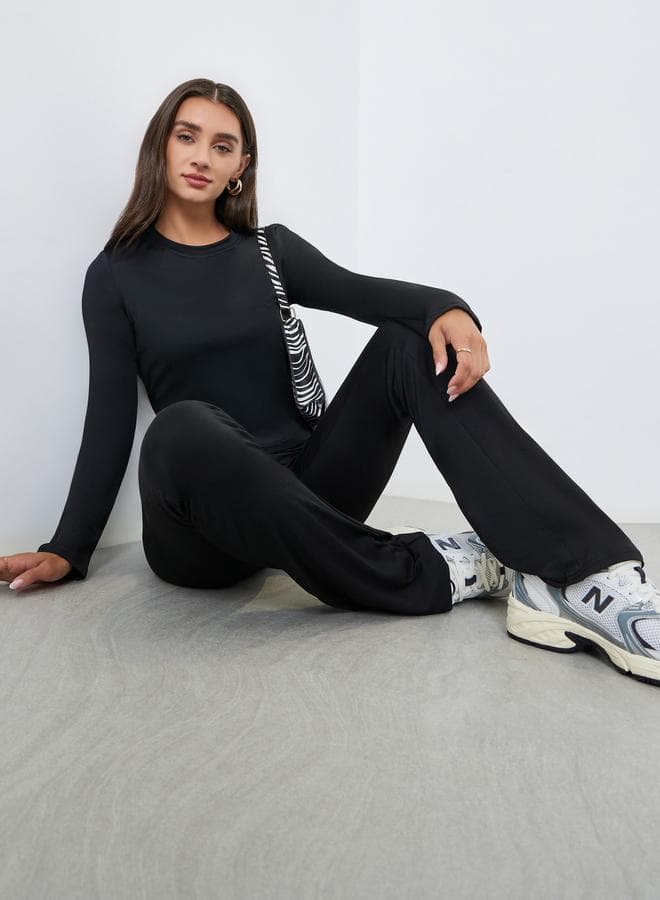 Black Fitted T-Shirt and Leggings Co-ords