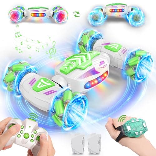 Nicella Gesture Sensing RC Stunt Remote Control Car 360 Rotating 4WD 24Ghz RC Cars Transform Hand Controlled Car Toys with Light Music Best Gifts for Boys Age 67 812