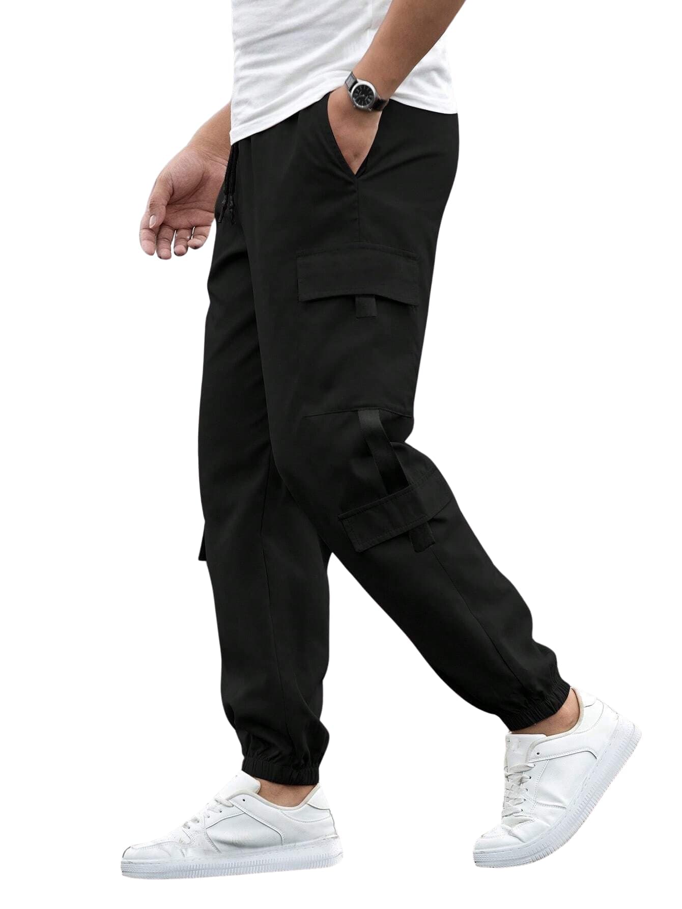 Lymio Track Pant for Men || Regular Fit || Track Pants || Full Elastic Jogger Track Pant (TP-07-Black-2XL)