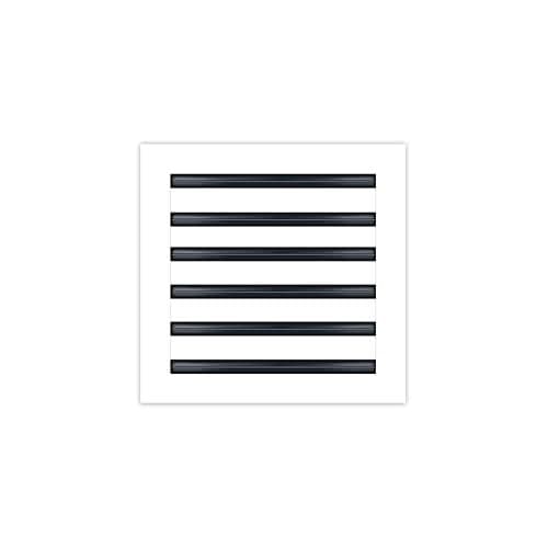 BUILDMART - 12x12 Modern AC Vent Cover - Decorative White Aluminum Air Vent - Standard Linear Slot Diffuser - Heating and Cooling Register Grille for Ceiling, Walls & Floors - Texas Buildmart