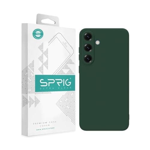 SPRIG Compatible with Samsung S25 Plus Premium FlexTone Back Cover Drop Tested Shock Proof Mobile Case for Men, Women, Boys and Girls with Camera Protection (Dark Green)