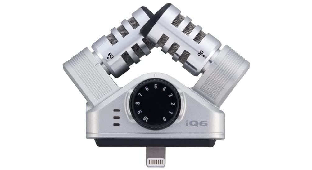 Zoom iQ6 Microphone, Auxiliary, Lightning Connector