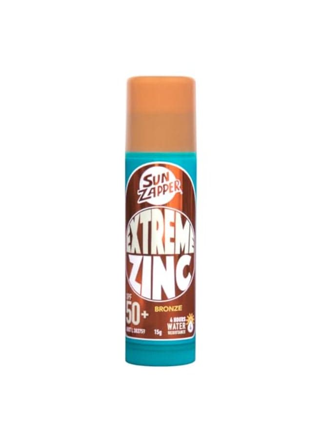 Sun Zapper Bronze Extreme Zinc Mineral Sunscreen Stick SPF 50 UVAUVB Protection BronzeDarker Skin Tone Made in Australia