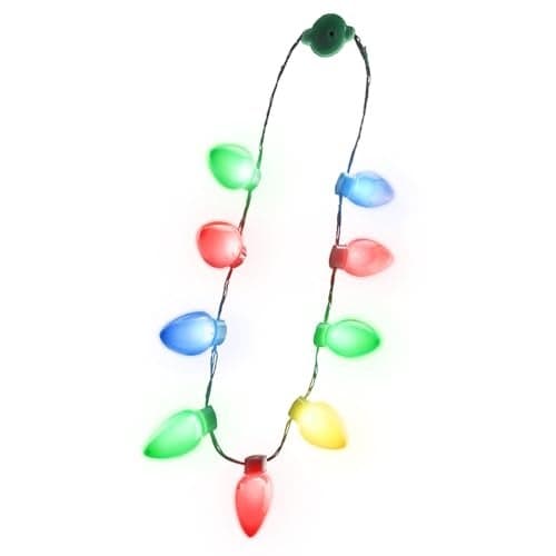 Windy City Novelties 9 Bulb Christmas LED Light Up Necklace Holiday Costume Accessories for Christmas Xmas Party Favor Party Supply 20