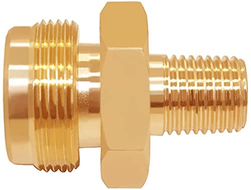 ANPTGHT Propane Gas Fitting Tank Adapter 1/4 Male Pipe Thread x 1"-20 Male Throwaway Cylinder Thread Fitting Solid Brass Propane Connect Adapter 1PC