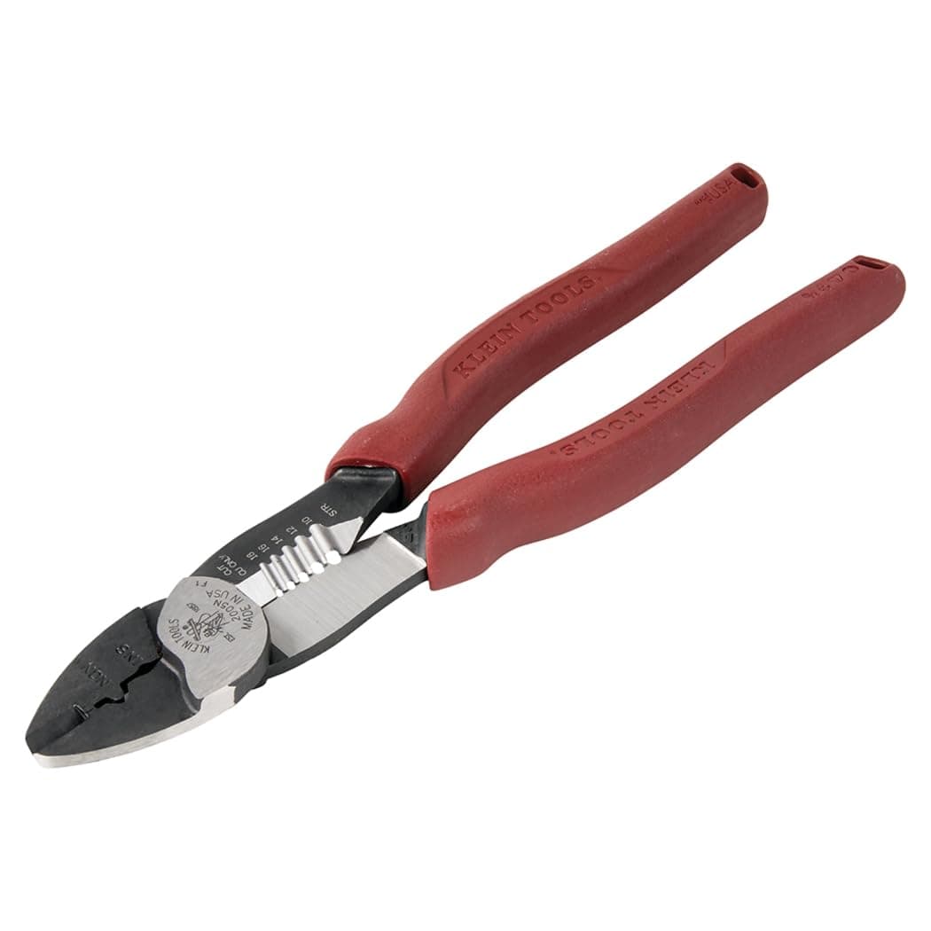 Klein Tools 2005N Wire Cutter Made in USA Stripper Crimper Tool Strips 1018 AWG Stranded Crimps 1022 AWG Terminals with Shear Cutter