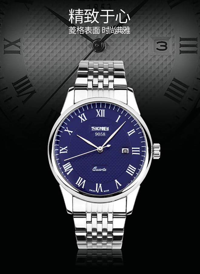 Men's Fashion Clock's Top Brand Luxury Quartz Waterproof Watch 9058