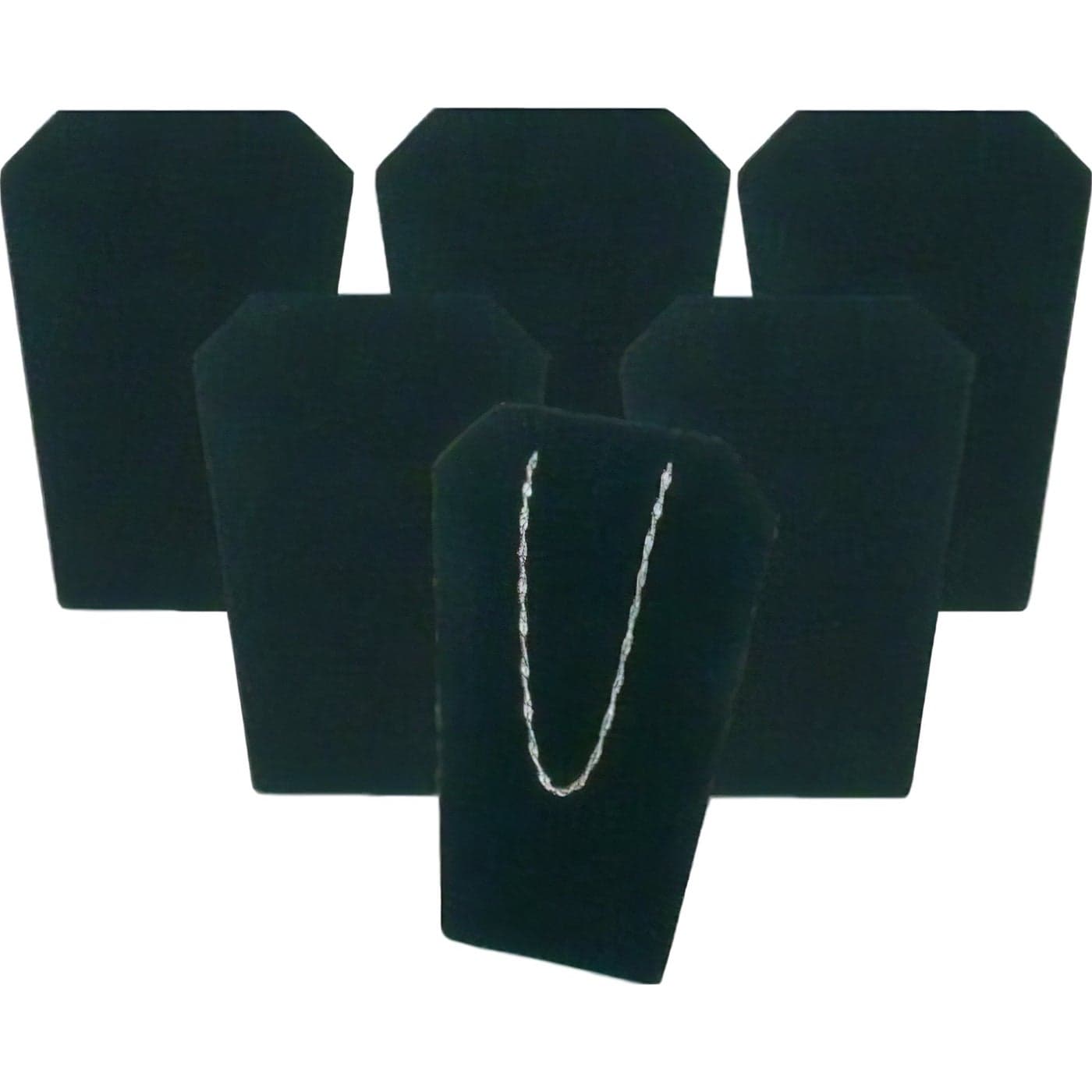 FindingKing 6 Black Velvet Necklace Pendant Chain Earring Display Stands