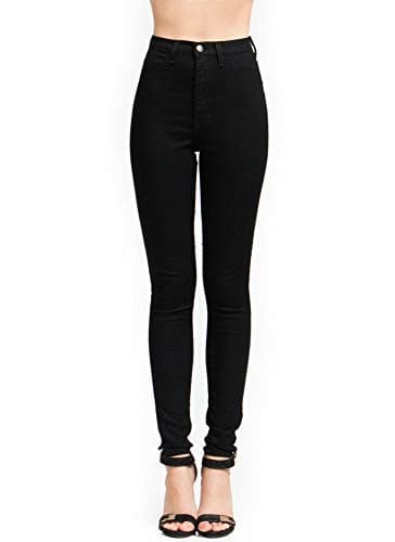 High-Waisted Skinny Jeans, Size 3, Black
