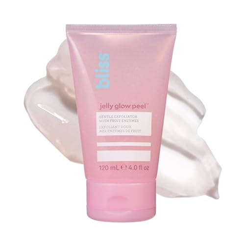 Bliss Jelly Glow Peel Gentle NonAbrasive Cleanser and Exfoliator With Fruit Enzymes 4 Oz Nourishes and Hydrates Skin Clean Vegan Cruelty Free