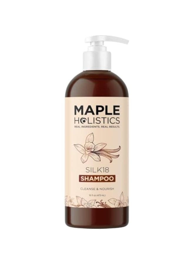 Moisturizing Shampoo for Dry Hair Care Silk18 Advanced Anti Frizz Ultra Hydrating Shampoo for Color Treated Hair with Silk Amino Acids and Plant Proteins Sulfate Free Shampoo for Men and Women