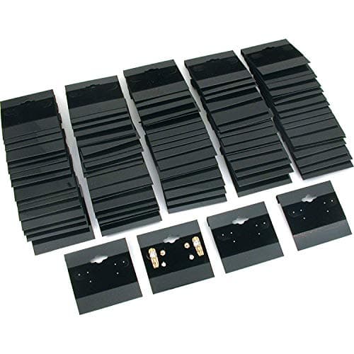 DIY Crafts Pack of 100 Pcs, 2" Wide x 2" Length inches, 100 Pcs, Velvet Jewellery Earrings/Stud Hanging Display Holder Ca(Pack of 100 Pcs, 2" Wide x 2" Length inches)