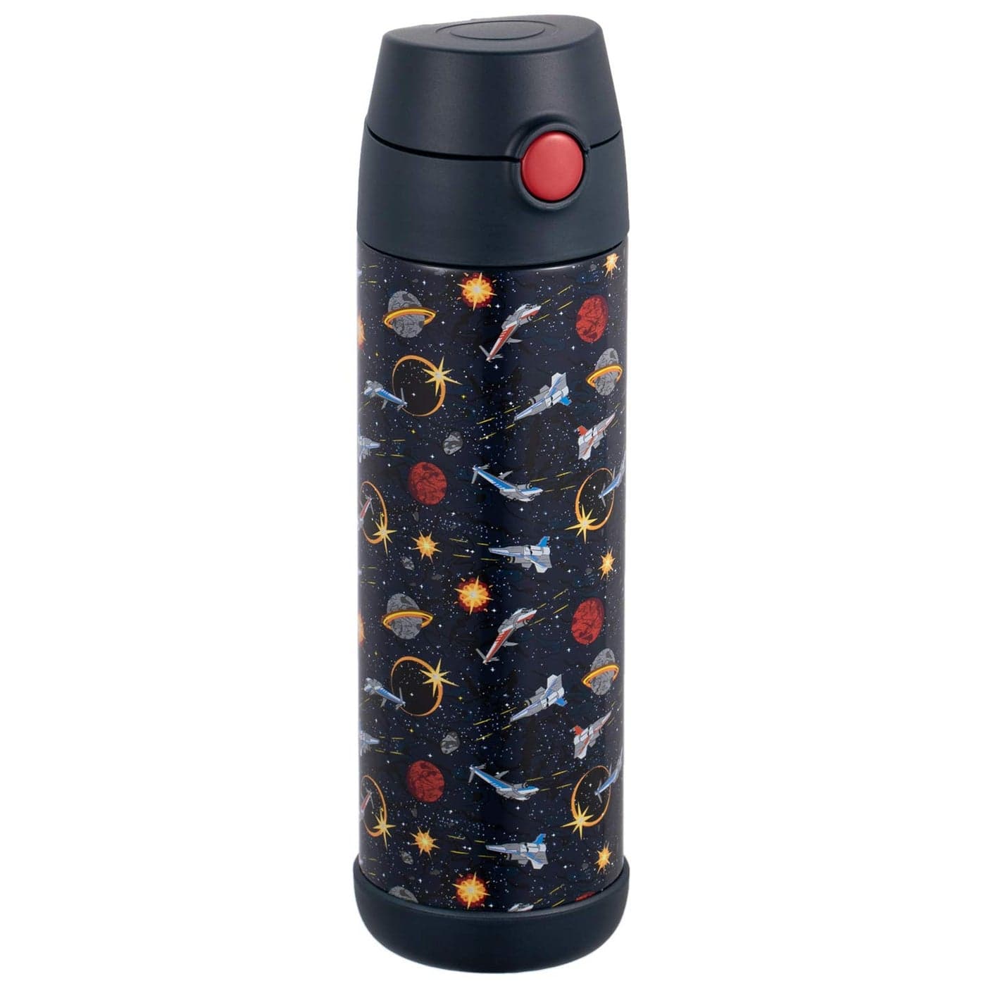 Snug Kids Water Bottle insulated stainless steel thermos with straw GirlsBoys Space Wars 17oz
