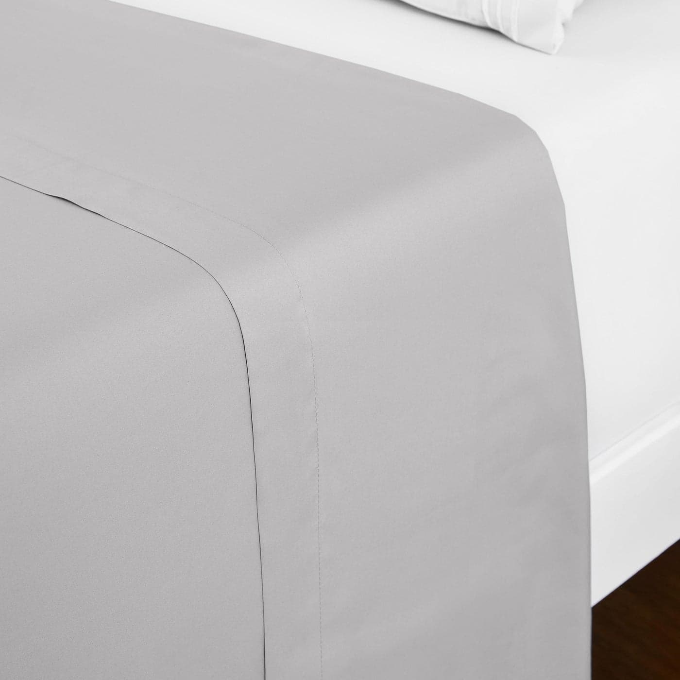 Mellanni California King Size Flat Sheet Iconic Collection Bedding Hotel Luxury Extra Soft Cooling Wrinkle Fade Stain Resistant 1 Flat Sheet Only Cal King Light Gray
