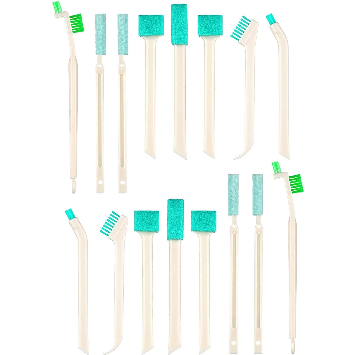 Nuenen 16 Pcs Small Household Cleaning Brushes Deep Detail Crevice Cleaner Brush Set Corner Space Keyboard Bottle Tile