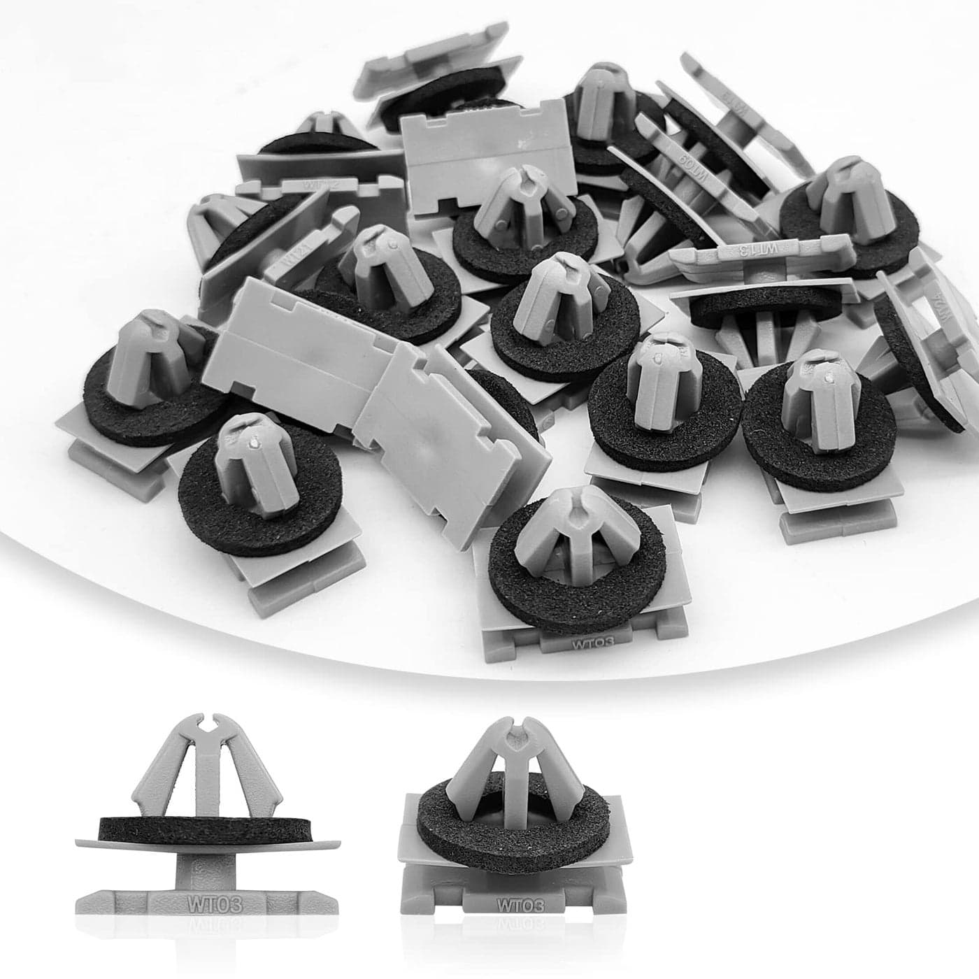 20Pcs Rocker Moulding Clip Fender Exterior Trim Clips Compatible with Jeep Grand Cherokee Compass 68172491AA 68271803AA 68395627AA GM 11571175 19352782