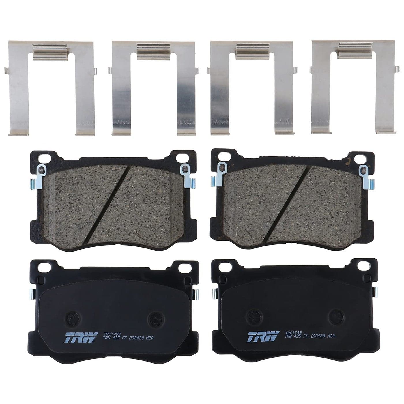 TRW Pro TRC1799 Disc Brake Pad Set For Hyundai Genesis 20152016 Front And Other Applications