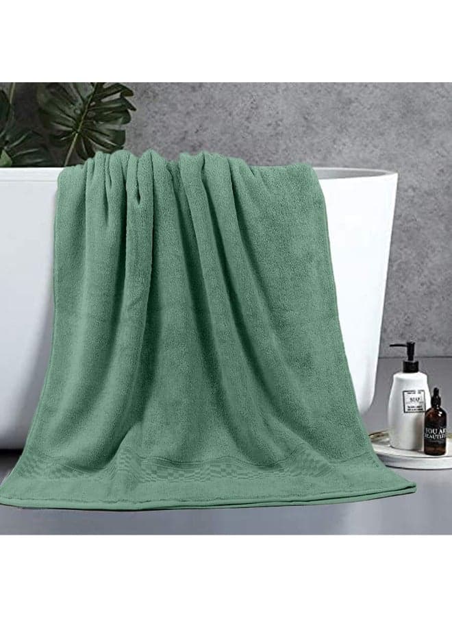 Home Ultra (Green) Premium Cotton Hand Towel (50 X 90 Cm-Set Of 1) Highly Absorbent, High Quality Bath Linen With Checkered Dobby 550 Gsm