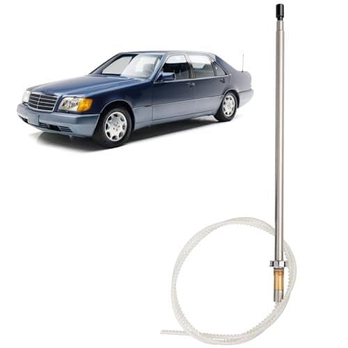 RED WOLF Power Antenna Mast Compatible with Mercedes Benz 1992-2002 C280/S320/500SL/S420/C220 Aftermarket Aerial Mast for AM/FM Radio Signal