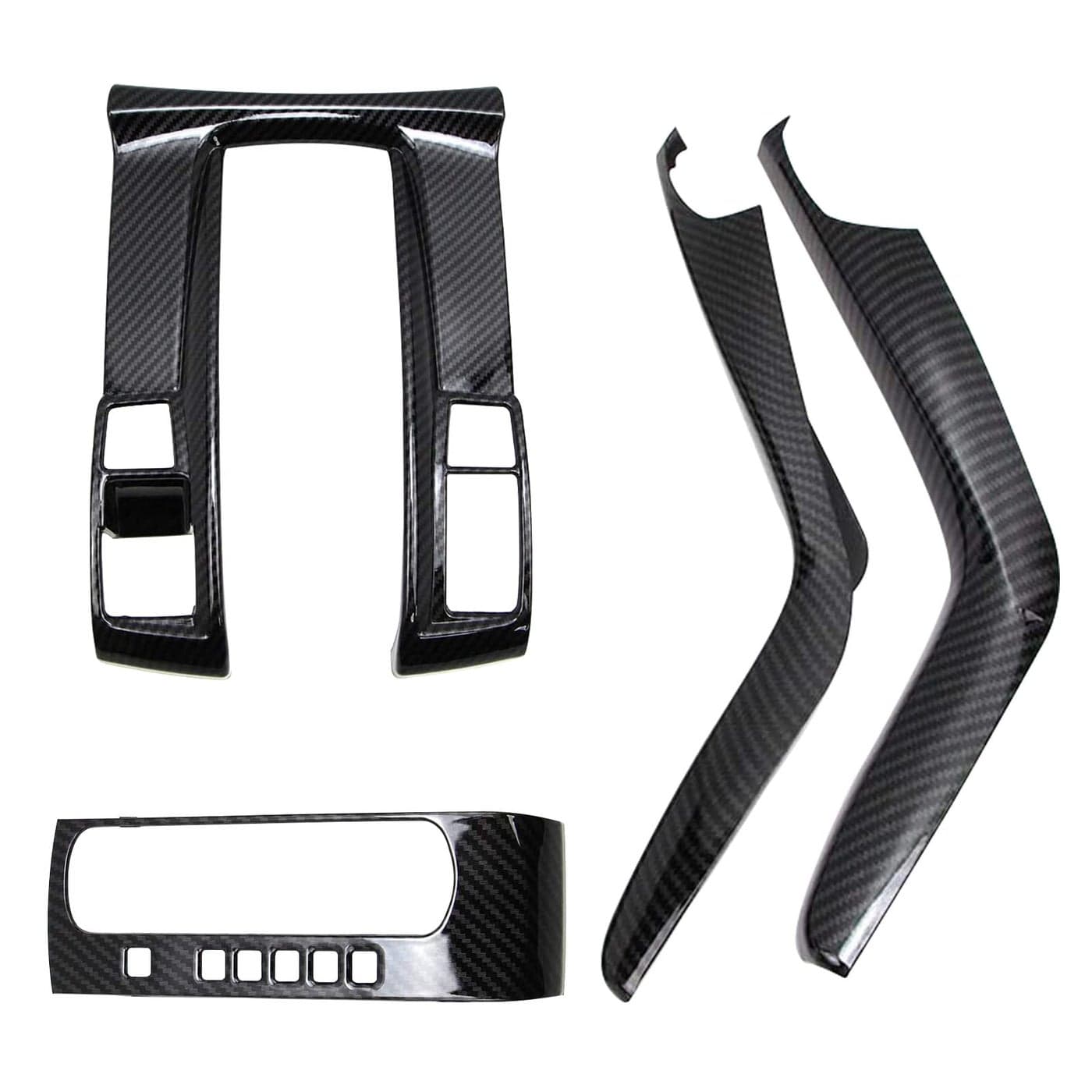 Lotcesfun Center Console auto Shift Panel Cover Trim Cover kit Compatible with Honda Civic 20162021 Sedan Interior ABS Carbon Fiber 4 PcsAdapted to Left RudderHand Steering Wheel