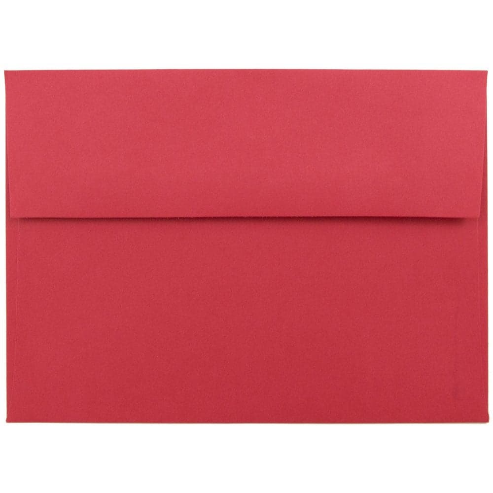 JAM PAPER A7 Colored Invitation Envelopes 5 14 x 7 14 Red Recycled 100Pack