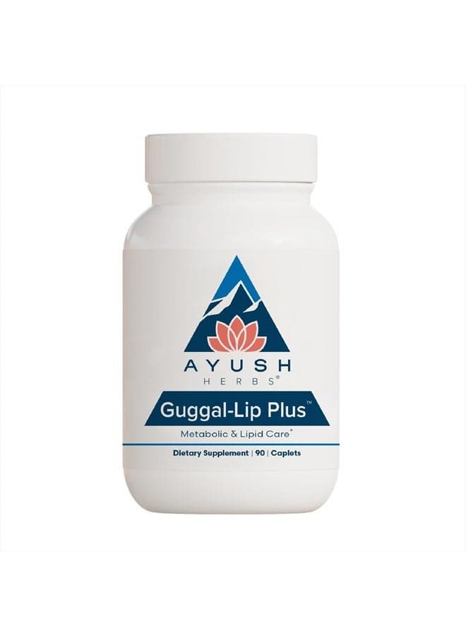 Guggal-Lip Plus, Advanced Ayurvedic Lipid and Metabolic Support Supplement, Plant-Based Guggul Supplement, 90 Vegetarian Caplets