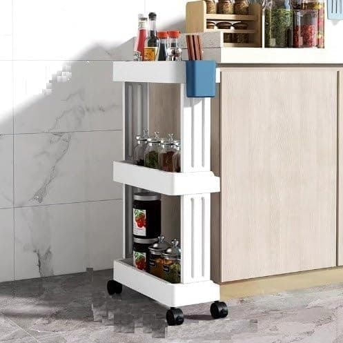 Divik Multipurpose Space Saving Storage Organizer Rack Portable Folding Storage Rack Vegetable and Fruit Storage Rack for Kitchen Bedroom 1Pcs